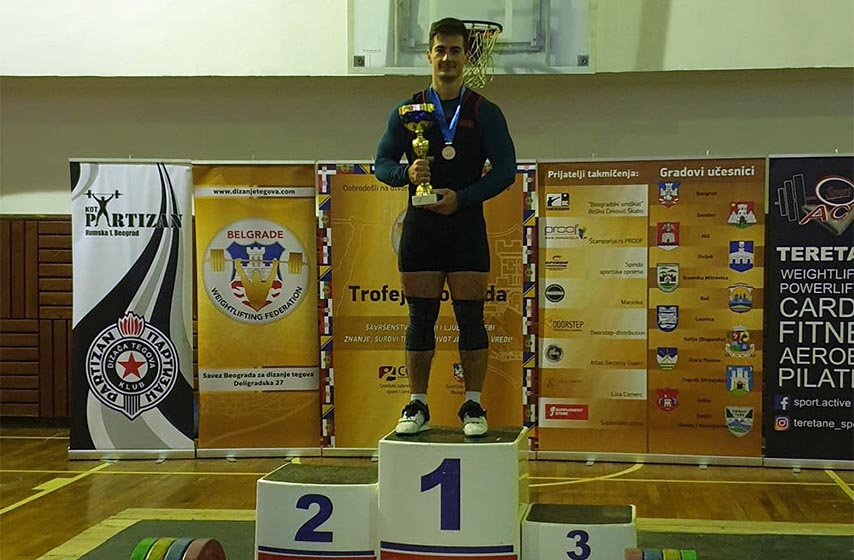 uros dasic, klub dizaca tegova dinamo, trofej beograda