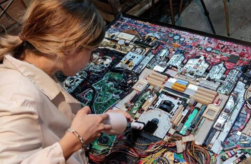 danica maksimovic, mozaik od elektronskog otpada, elektronski otpad
