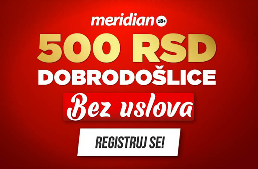 kladionica, meridianbet 500 din poklon, meridian freebet