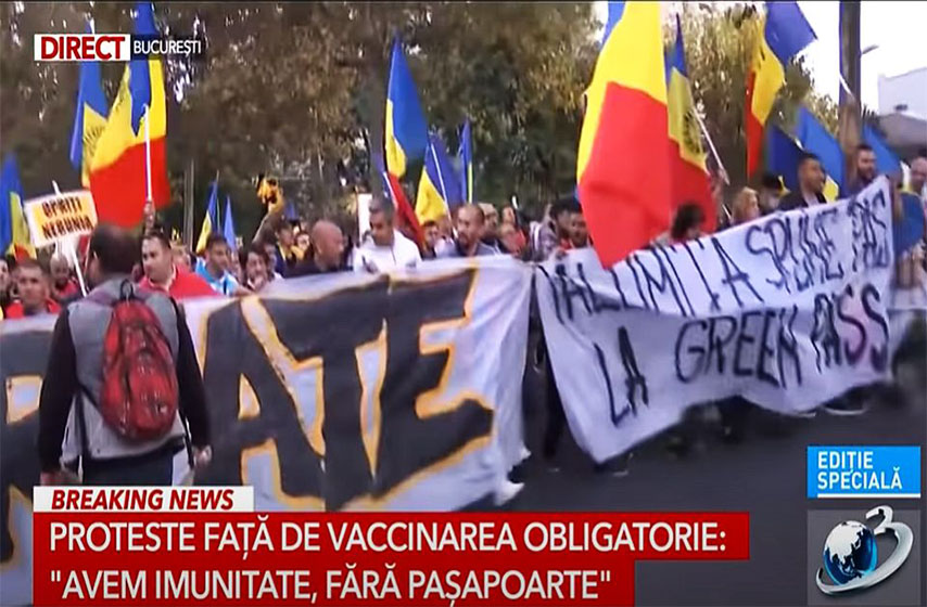 protest u rumuniji zbog kovid mera