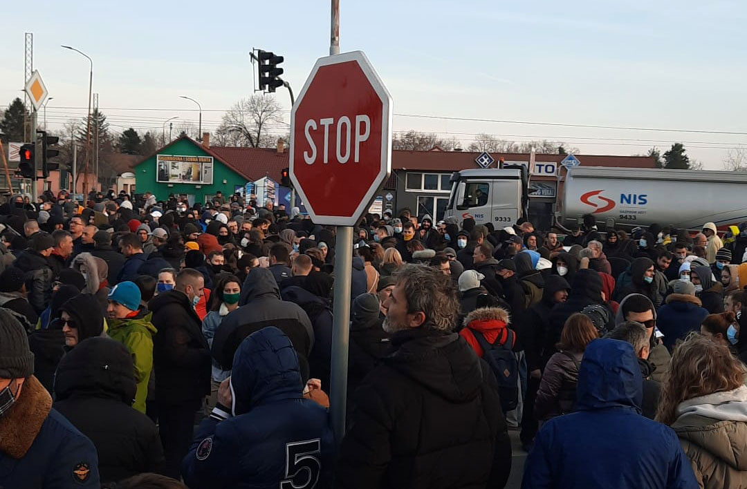 blokada u pancevu, blokada puta, pancevo, ekoloski ustanak