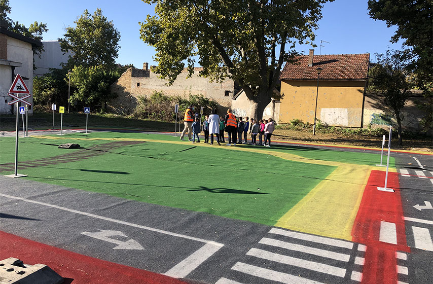 saobracajni poligon za edukaciju dece, os branko radicevic pancevo