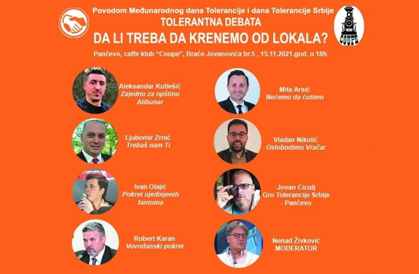 tolerancija srbije, tribina da li treba da krenemo od lokala