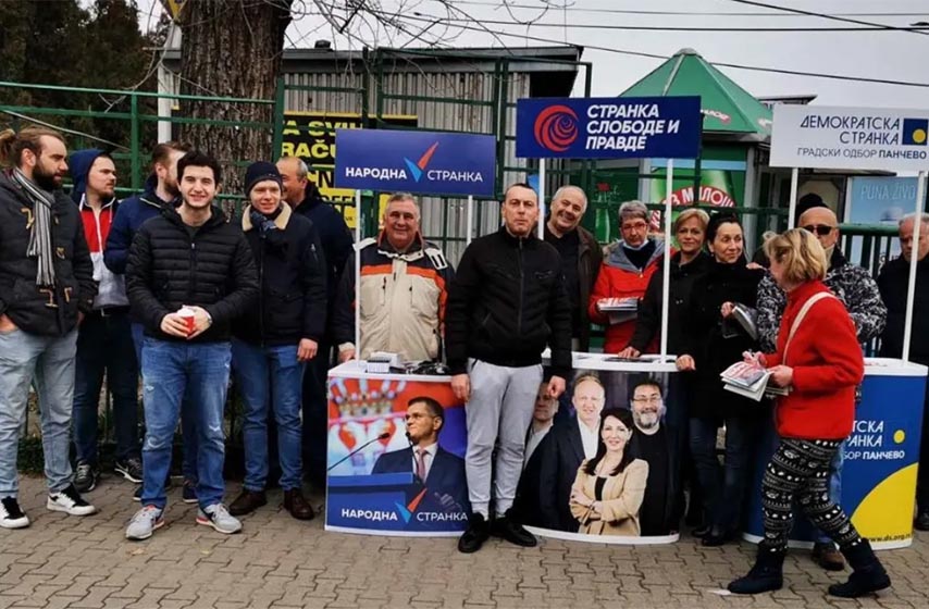 ujedinjeni za pobedu srbije, pancevo, predizborna kampanja