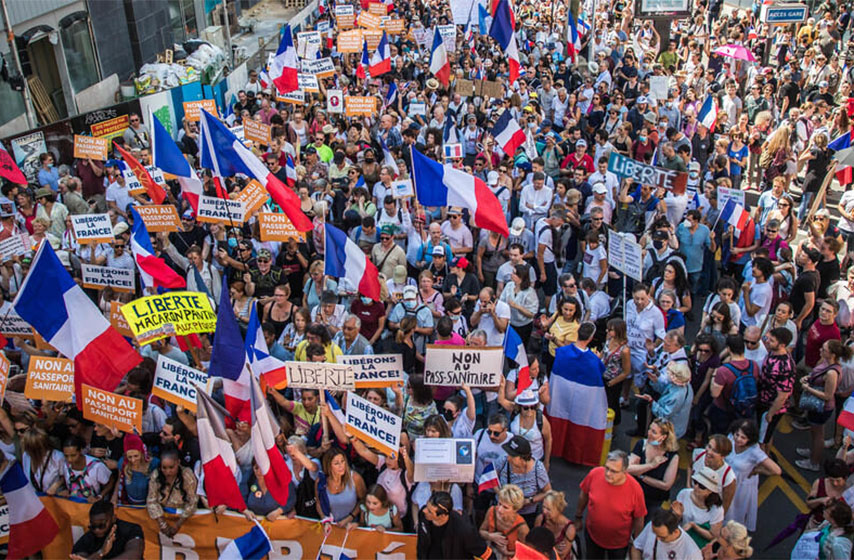 protesti francuska, kovid propusnice