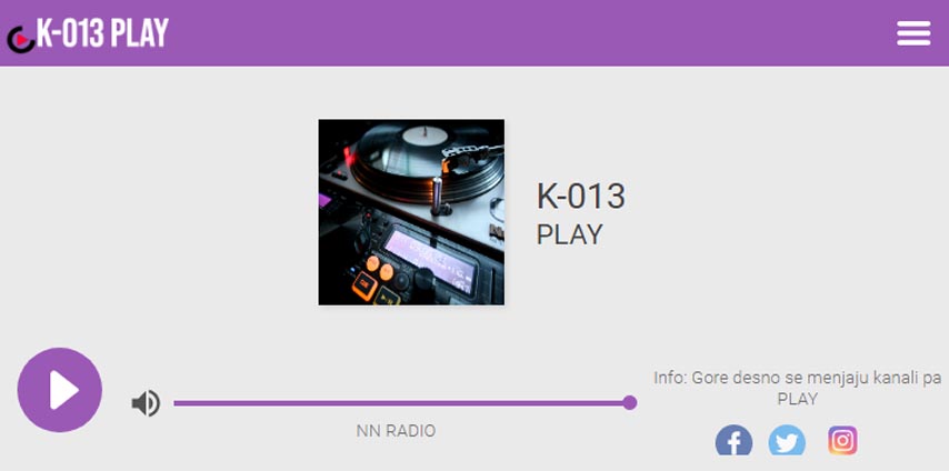 K-013 PLAY NN RADIO, NN RADIO