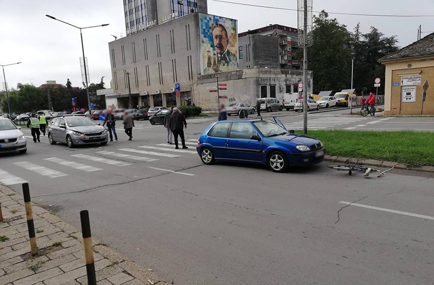 saobracajna nezgoda, pancevo, oboren biciklista