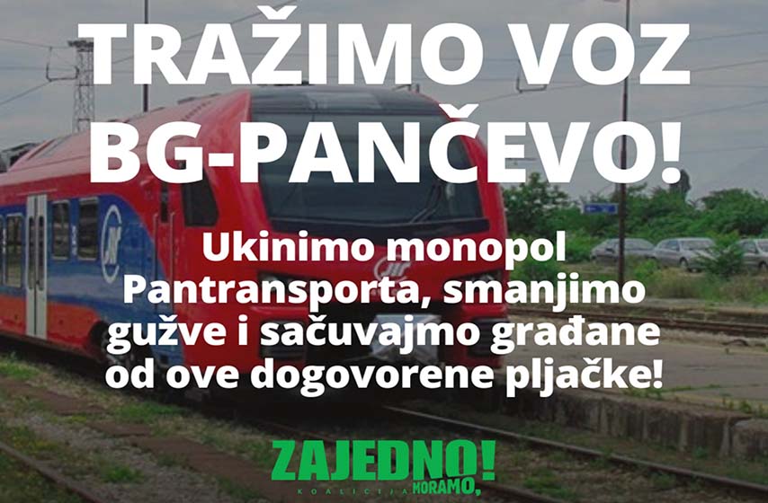 zajedno za pancevo, onlajn peticija, bg voz, pantransport