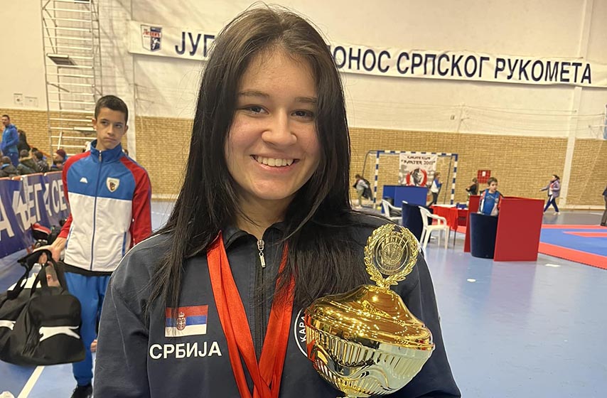 milijana romanov, karate, kk mladost, pancevo