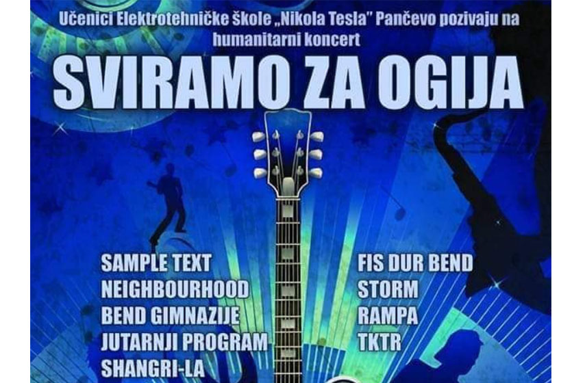 elektrotehnicka skola, ognjen kapata, pancevo, humanitarni koncert