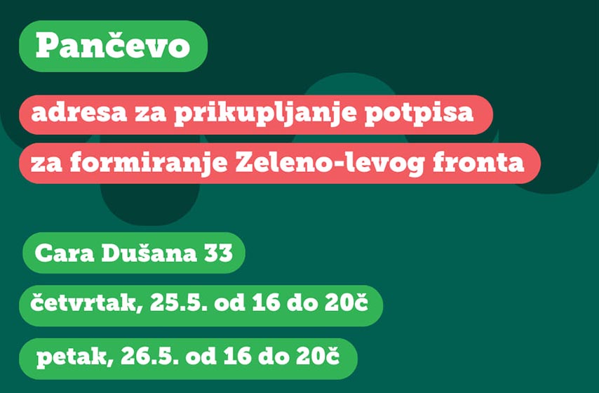 zeleno levi front, pancevo
