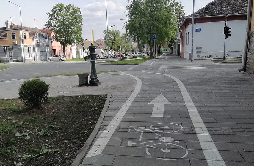 biciklistička staza, rekonstrukcija, ulica Cara Lazara, traljav rad, nekvalitetno izvođenje, nezadovoljstvo, lokalna vlast, truckanje, projekat, infrastruktura, biciklizam, pancevo