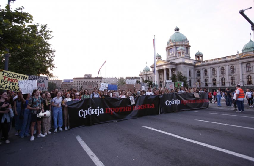 beograd, protest, srbija protiv nasilja