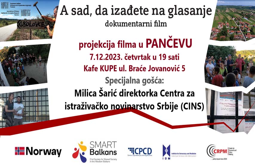 pancevo, kupe, a sad da izadjete na glasanje, dokumentarni film