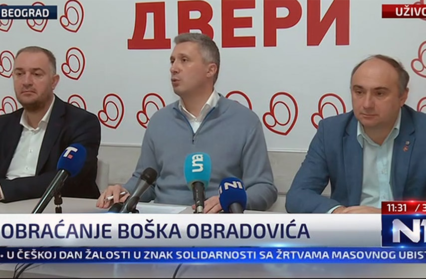 bosko obradovic, dveri, ostavka, bosko obradovic podneo ostavku